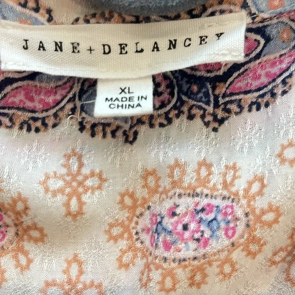 Jane + Delaney Button-Up Boho Blouse Top‎ XL - Picture 8 of 10